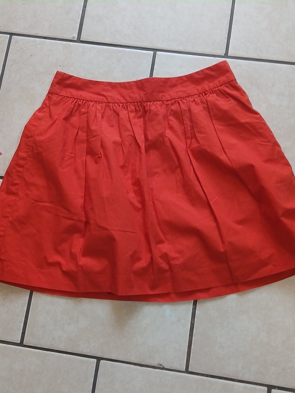 BANANA REPUBLIC Womens Size 2 Petite Rich Orange Pleated Mini Skirt